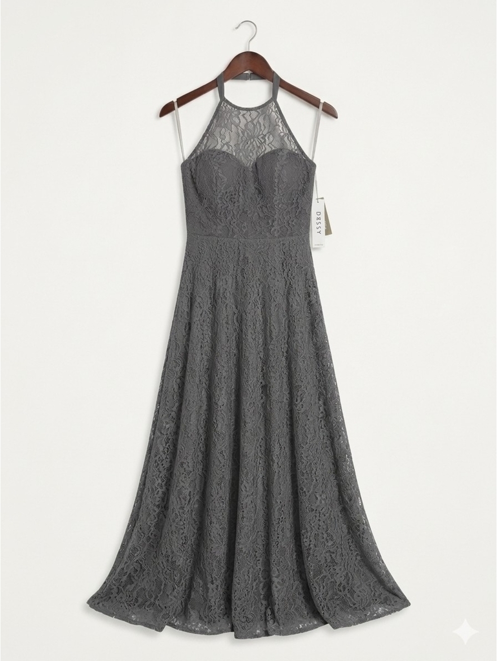 Dessy Collection‎ Style 2953 Bridesmaid Dress Gown - Charcoal Gray / Size 10